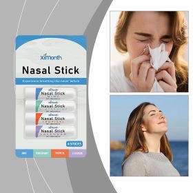 4 Pack Aromatherapy Nasal Inhaler Sticks, 4 Natural Fragrances Refreshing Nasal Sticks for Daily Energy Boost & Relaxation
