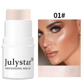 Lazy People's High Gloss Face Repairing And Sun Drying Rouge Pearl Powder Blusher Cream Powder Blusher Stick Monochrome Matte Powder Blusher (Option: 1)